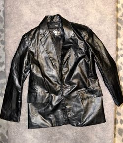 VICI Black Faux Leather Blazer Size Large  New