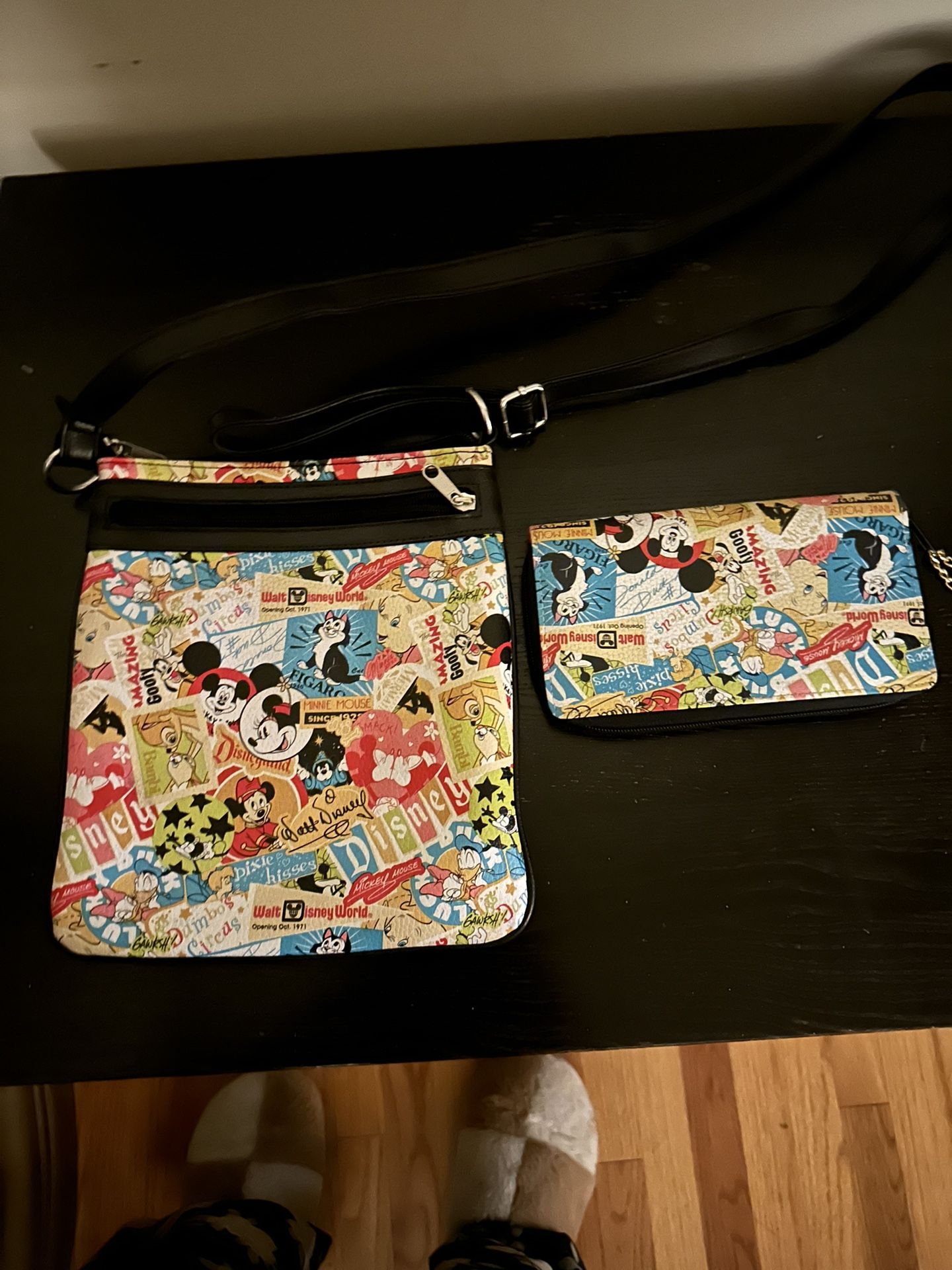 Vintage Disney Crossbody Purse And Wallet