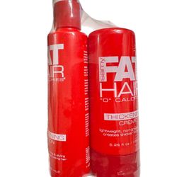 Samy Fat Hair 0 Calories THICKENING CREME 5.25oz & Thickening Potion 5floz. NEW