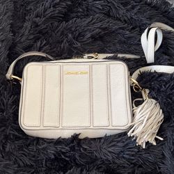 Michael Kors Cream Crossbody Bag With Tassel 