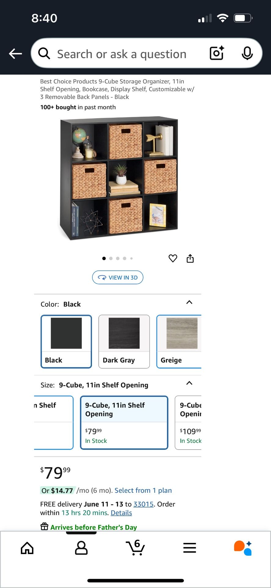 9 Cube Storage Organizer