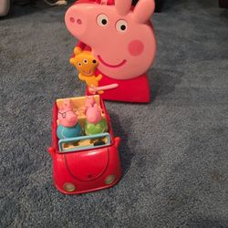 PEPPA PIG WORKING CAR AND CHARACTERS, CASE SEE DESCRIPTION