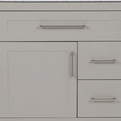 Home Decorators Collection Clady 36.50 in. W x 18.75 in. D Bath Vanity in Gray with Solid Surface Vanity Top in Silver Ash with White Basin