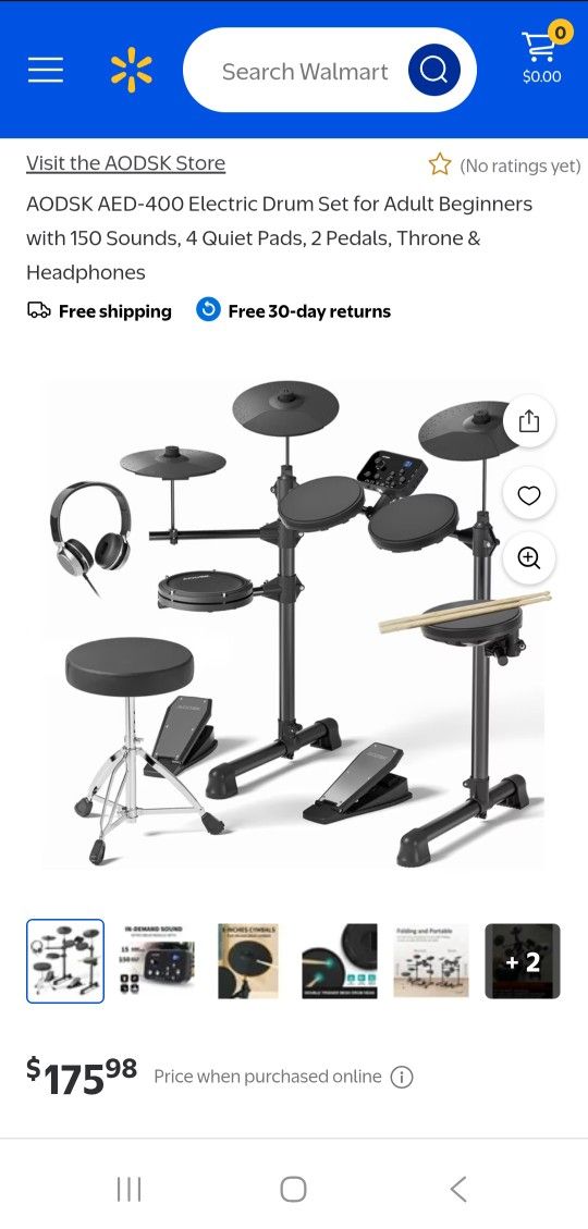 Electric Drum set with headphones