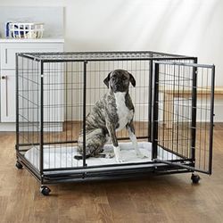 NEW Portable Dog Kennel W/ Wheels & Tray, Portable Dog Cage, Heavy Duty Stackable Dog Kennel !