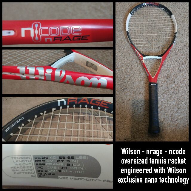 Wilson ncode nRage tennis racket
