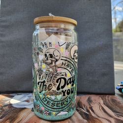 Glitter Snowglobe Tumbler Cups