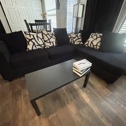 Black L Sectional Couch