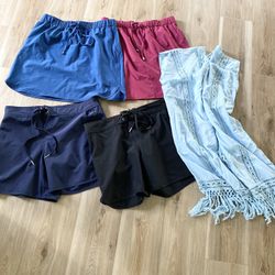 Sold As Set 2 Reel Legends Cover Up Skirts Never Worn 2 Shorts And Blue Cover Up