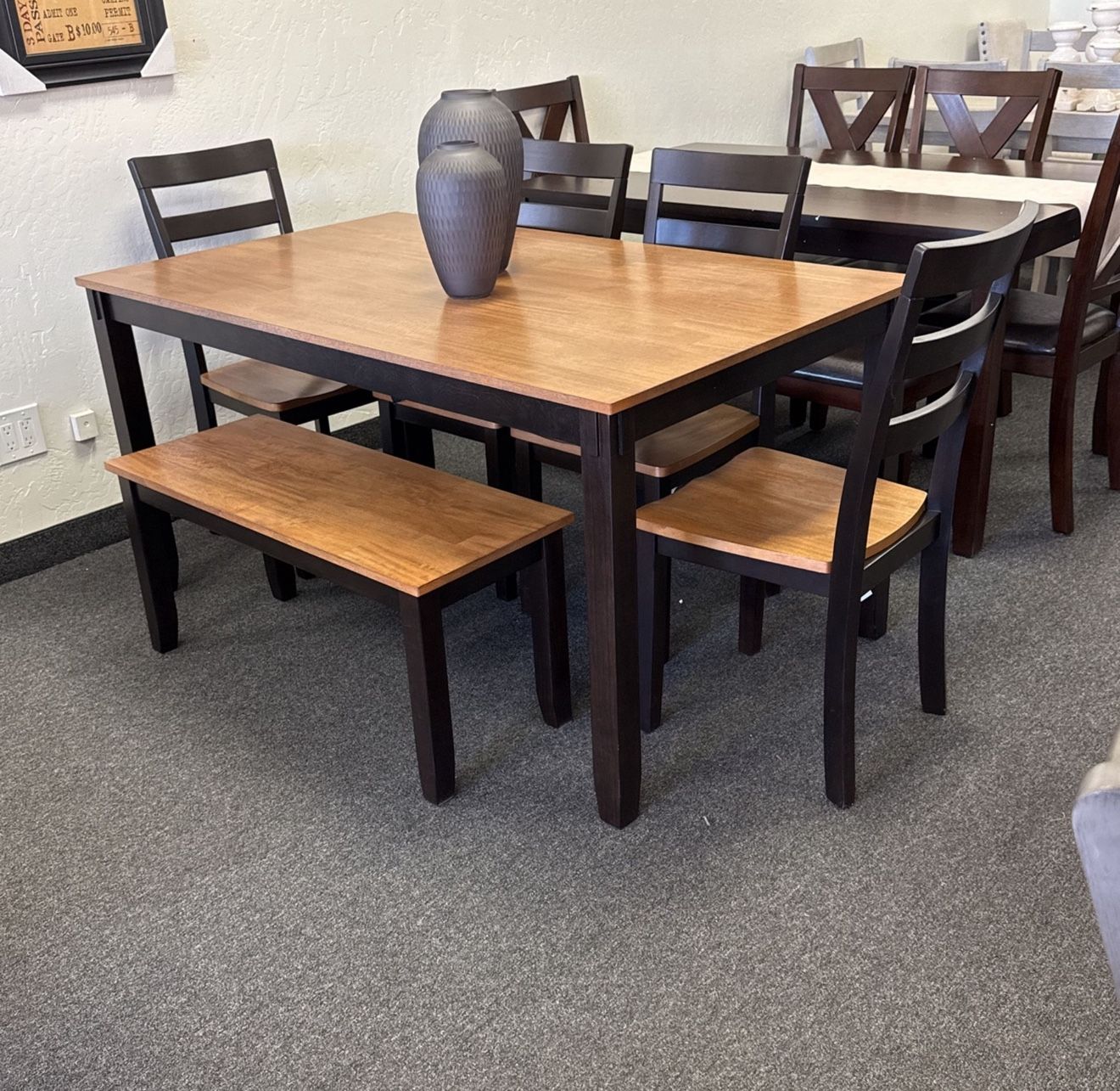 Dining Table Set With 4 Chairs And Bench