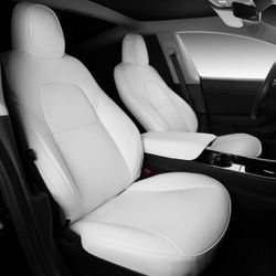 Seat Cover Compatible with Tesla Model 3 Seat Cover Nappa Leather #2064Q UP2