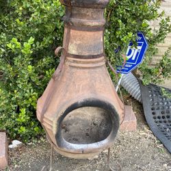 Great Freestanding Chimenea Approx (28 1/2” x 12 1/2” x 14”) - As Shown