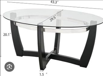 Silver and black coffee tables