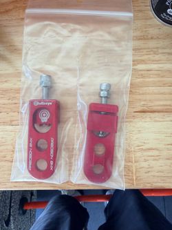 Bullseye Precision BMX Chain Tensioners Red Pair