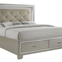 Lighted Upholstered Storage Bed (frame Only)