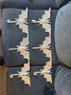 Halloween Bat Wall Hooks / Coat Rack – Set of 2