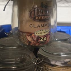Storage Jars With a Metal Clamp Lid, 24 oz (700 ml) (Price Is For 6)