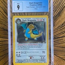 CGC 9 dark dragonite holo Pokémon card