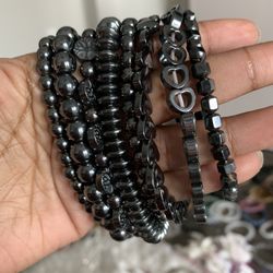 Natural hematite bracelets 