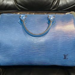 100% Authentic Louis Vuitton Speedy 30 In Toledo Blue Epi Vintage