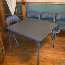 Card Table And 4 Chairs
