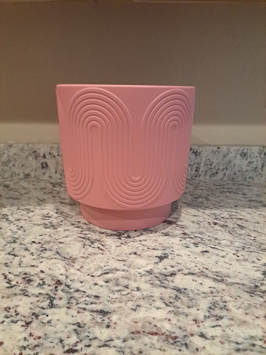 New, Flower Pot, Pot, Wave, Dusty Pink, Decoration, Trendy, Plants, Pink, Home Decor