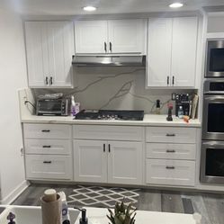 installation of cabinets and cover of cabinets 