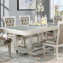 Gorgeous 7 Piece Dining Set In Champagne Brand New In Box Assembly Required Firm Price $899