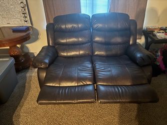 Brown Leather Recliner Sofa