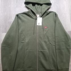 Mens Levi Zip Up Hoodie Size Large 