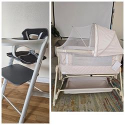 Highchair And Sidebed Bassinet For Kids