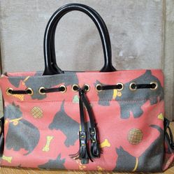 Dooney & Bourke Scottie Dog Red Tote