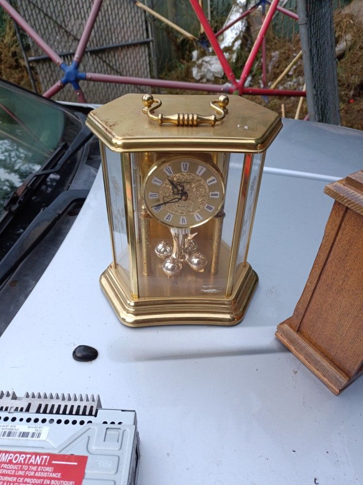 Vintage Dunhaven Westminster Brass Mantle Clock