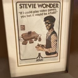 CUSTOM MATTED FRAMED ATARI STEVIE WONDER