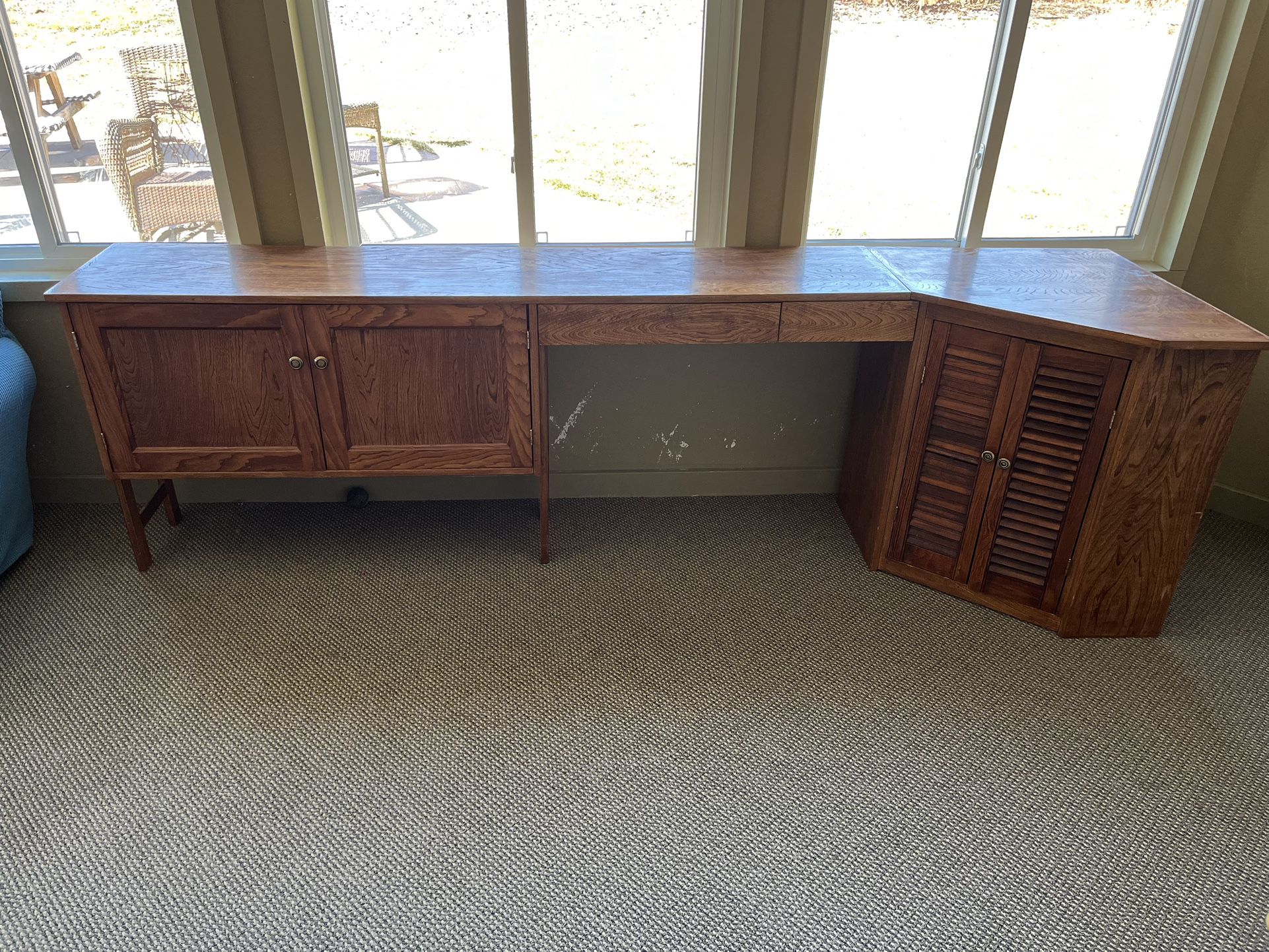 Solid Wood Desk With Storage