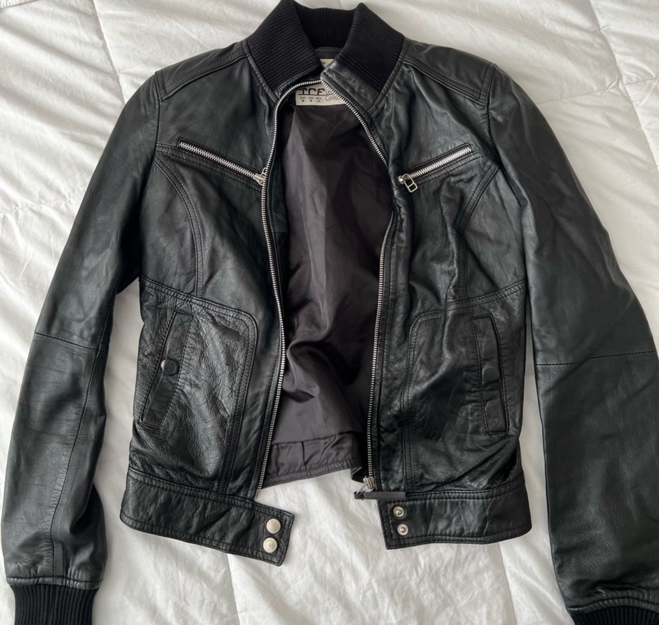 Zara Faux Black Leather Jacket