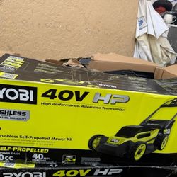 40V HP Brushless 20 in. Cordless Electric Battery Walk Behind Self-Propelled Lawn Mower with 6.0 Ah Battery and Charger by  RYOBI 