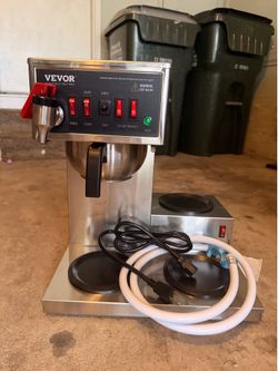 VEVOR Commercial Coffee Maker 3 Warmers Stainless Steel – New Never Used
