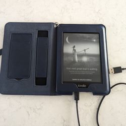 Kindle Paperwhite W/ Leather Case