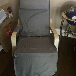 Cushioned Rocking Chair With Reclining Foot Pedestal