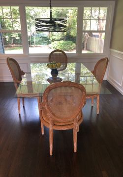 Designer dining room set with four chairs