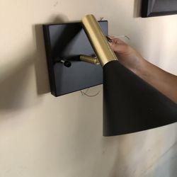 New-Black And Gold Wall Light
