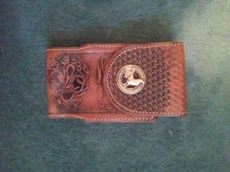 Leather phone holster