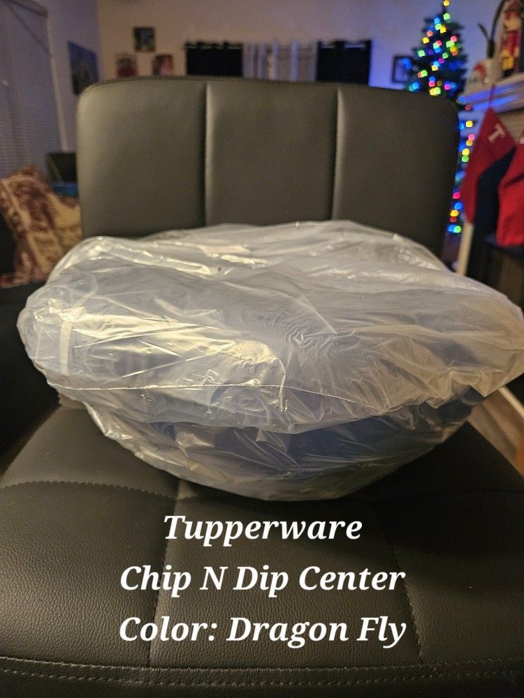 Tupperware Chip N Dip Center Color: Dragon Fly