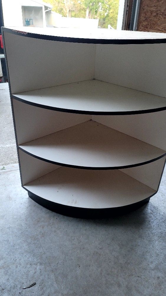 3 Shelf Large Corner Bookcase. Great For Closet Or Kitchen