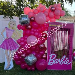Pretty Barbie Garland Pinks And Photo Box