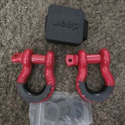Jeep 3/4 shackles and receiver hitch cover