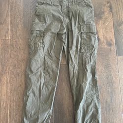 H&M Regular Fit Coupe Standard Cargo Pants Size 30 Green 