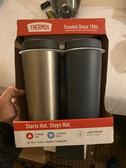 (2) 18oz Thermos Set