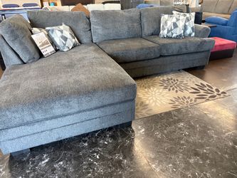 Large Dark Gray Sectional with Reversible Chaise